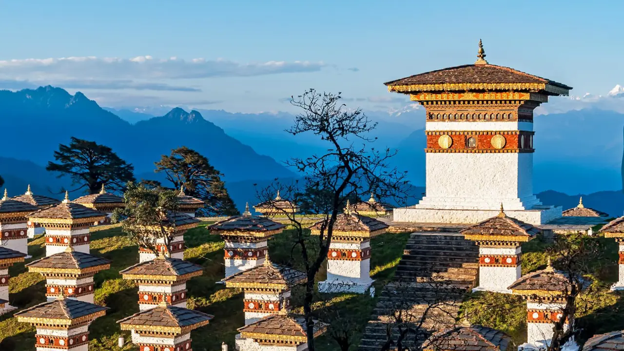View of Eastern Himalayas, Dochula Pass