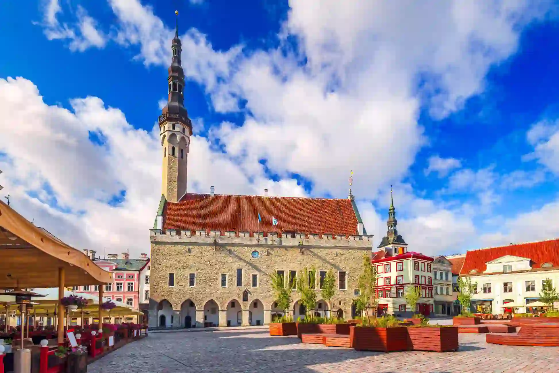 Raekoja Plats, Town Square And The Old Town Hall, Tallinn, Estonia