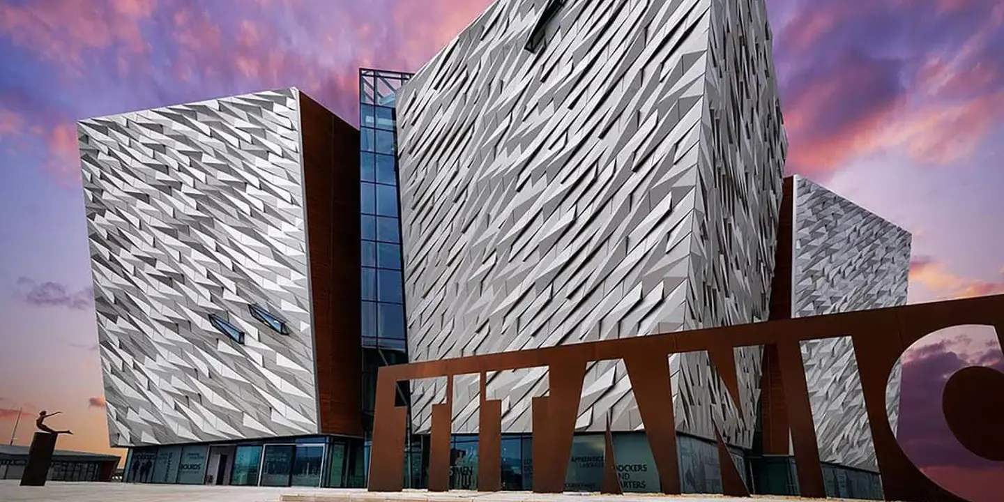 Titanic Exhibition, Belfast at sunset