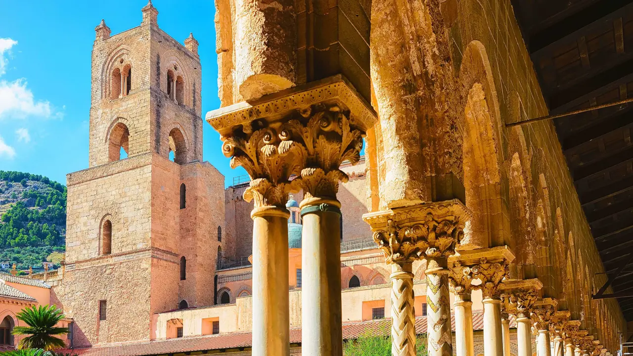 Low-angle of Cathedral Of Monreale, Sicily