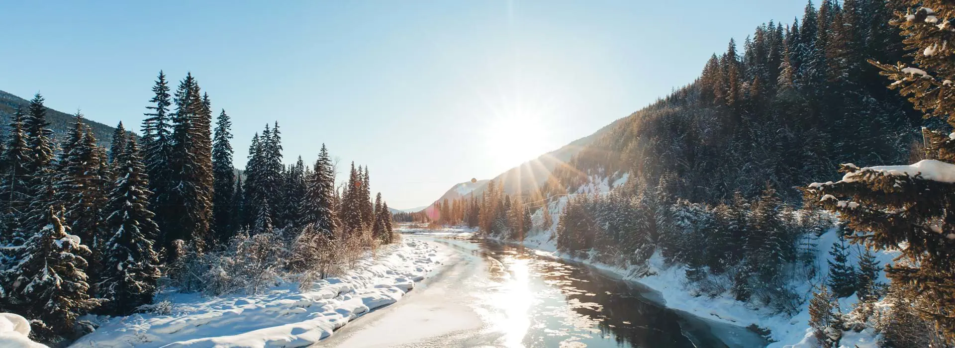 Scenic Snowy View, British Columbia, Canada
