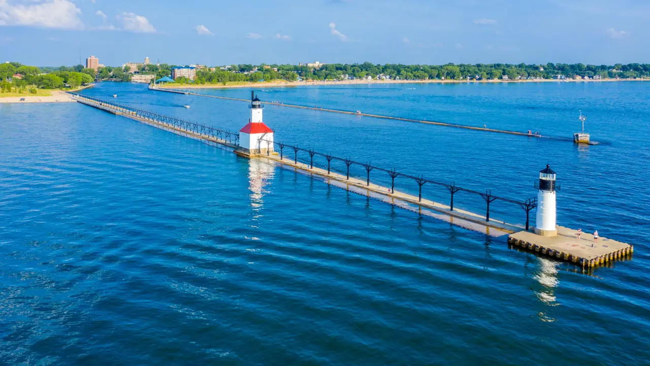 St. Joseph lighthouses, Lake Michigan