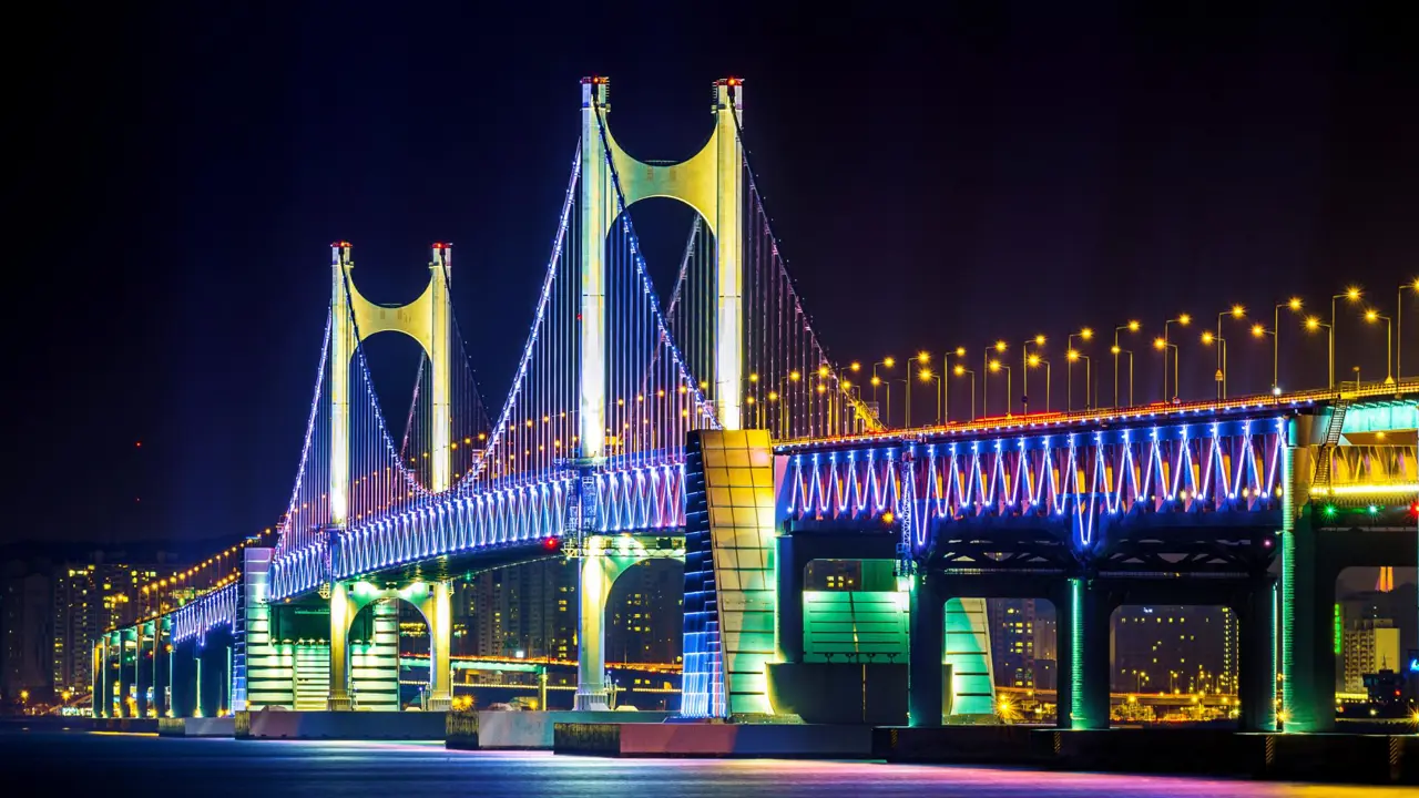 Busan Harbor Bay Bridge, Busan, South Korea