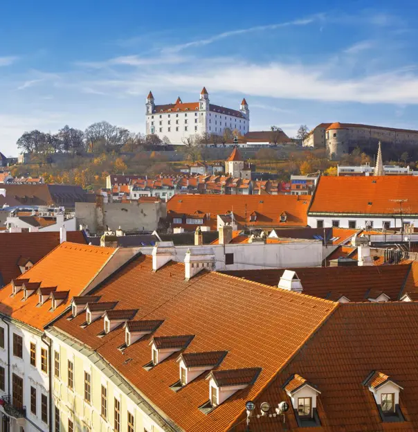 Old Town, Castle and Saint Martin Cathedral Bratislava, Slovakia 