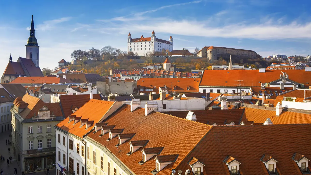 Old Town, Castle and Saint Martin Cathedral Bratislava, Slovakia 