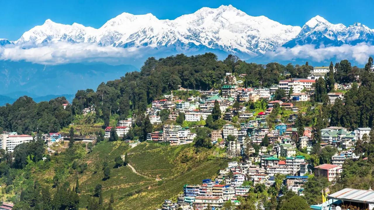 Mount Kanchenjunga over Darjeeling, West Bengal, India