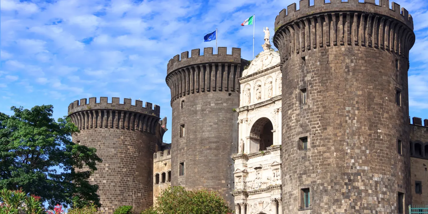 Shot of Castle Nuovo in Naples