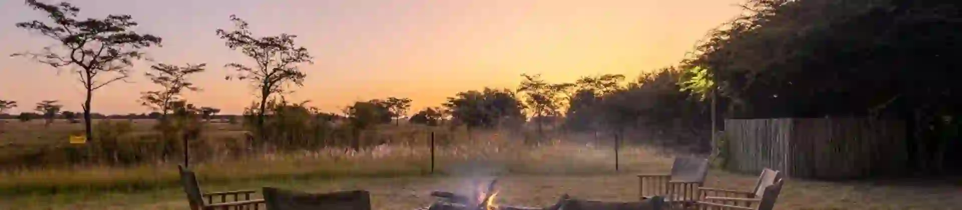 Safari Plains, Limpopo, chairs around the fire pit