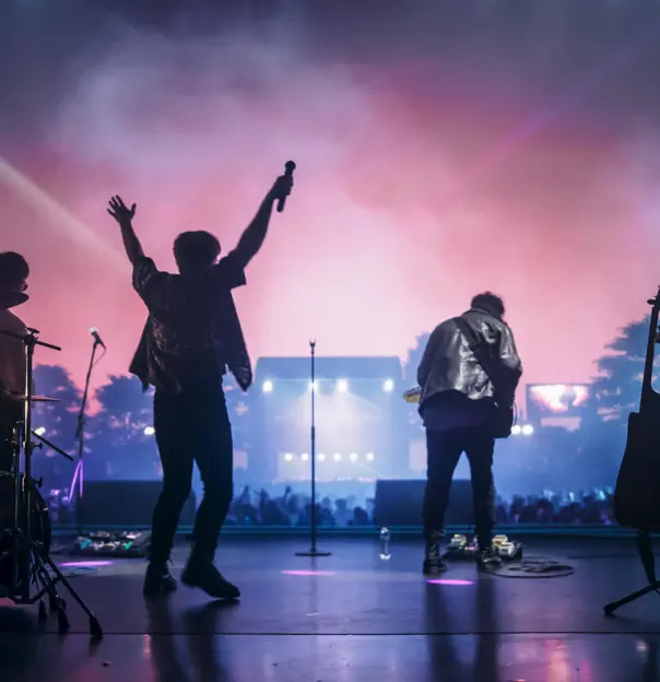A band on stage
