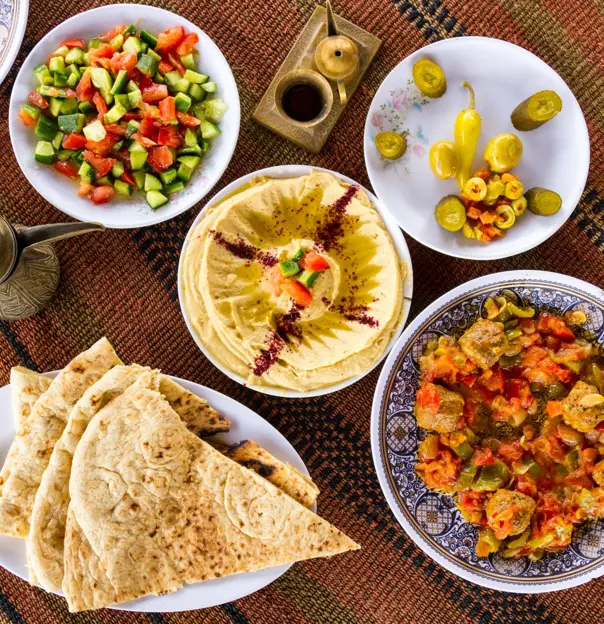 Typical food in Jordan