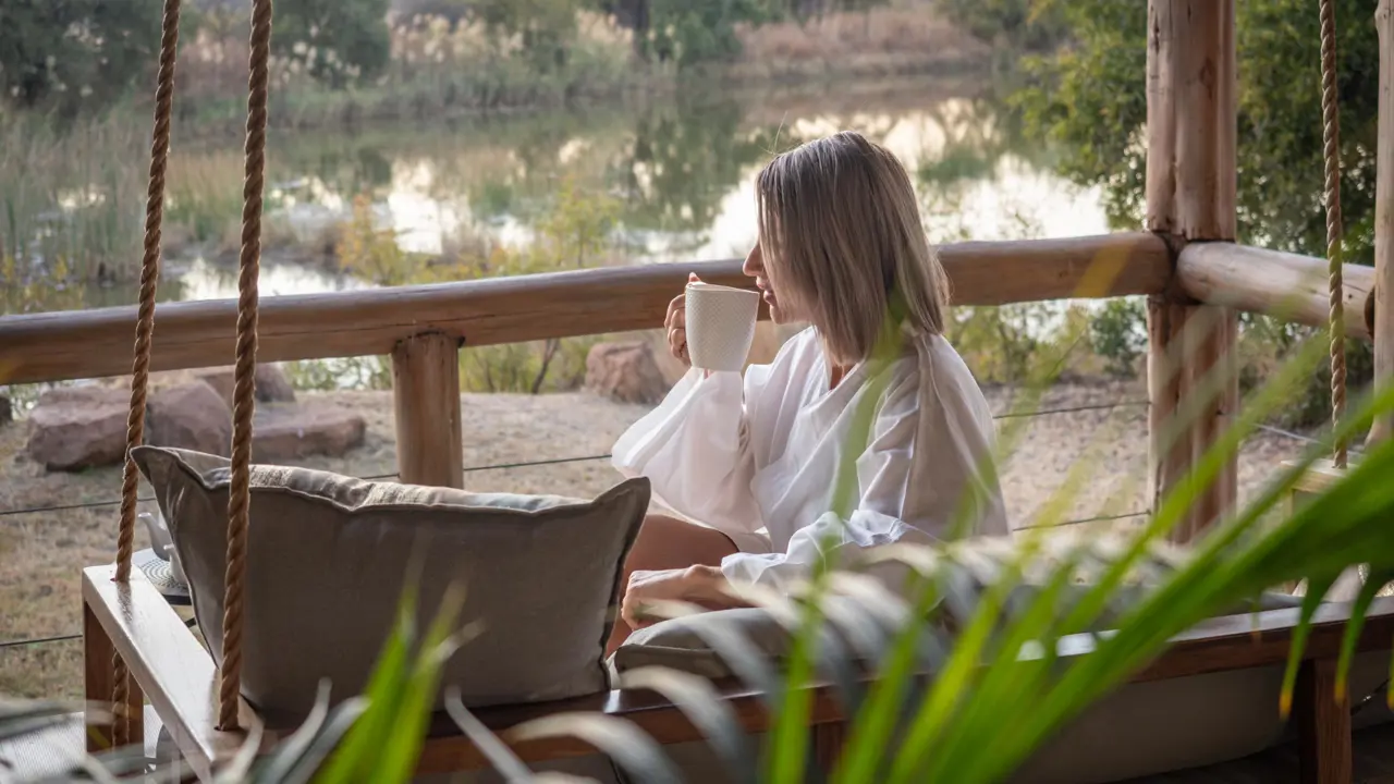 Kingfisher Villa Suites, Mabula Game Reserve, morning deck view