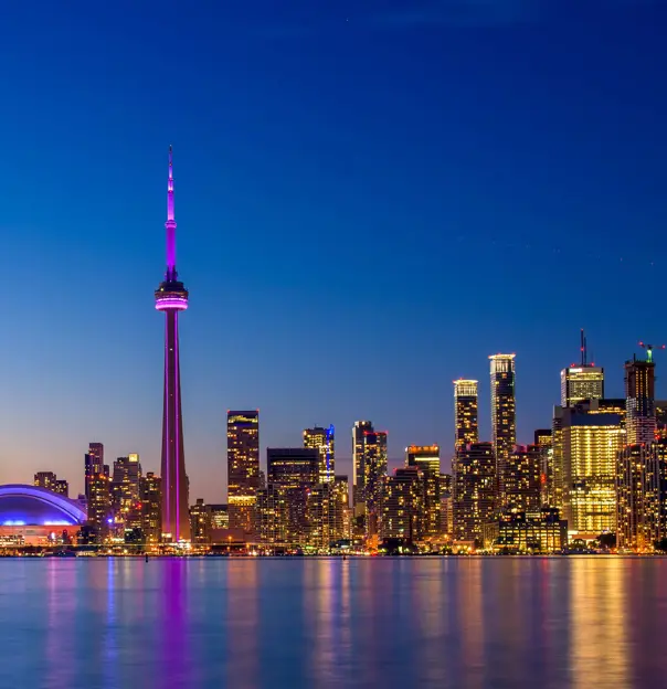 Toronto skyline at night