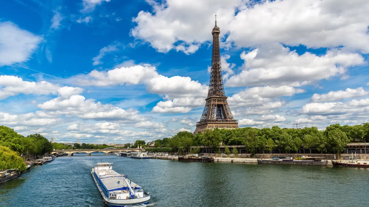 Eiffel Tower and Seine River, Paris
