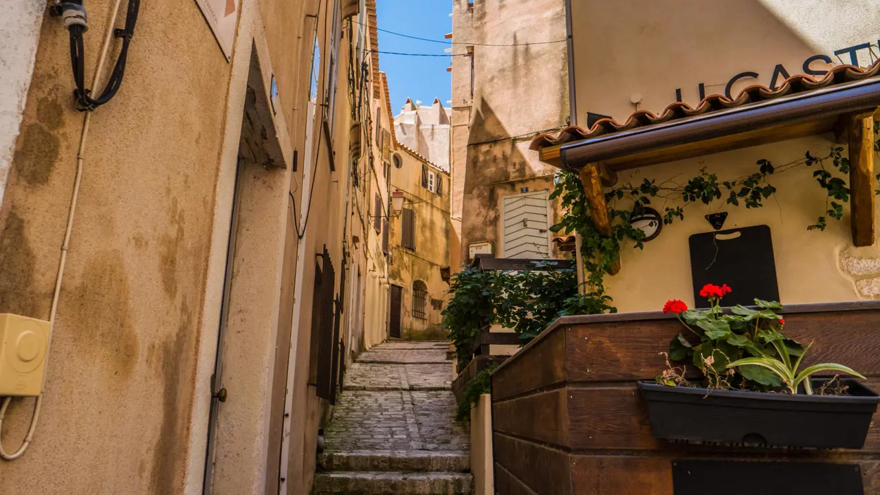 Old Town, Bonifacio, Corsica, France
