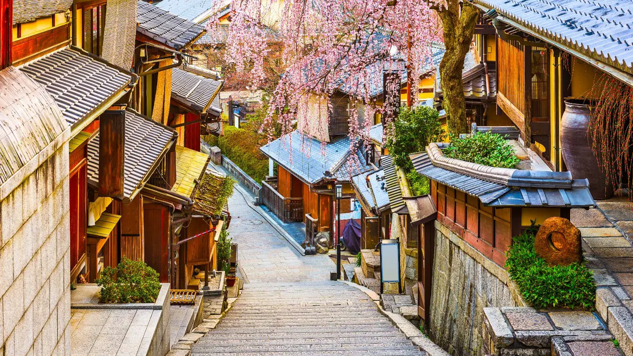 Kyoto, Japan In Spring In The Higashiyama District