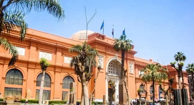 Egyptian building of the Cairo Museum of Antiquities, Cairo, Egypt