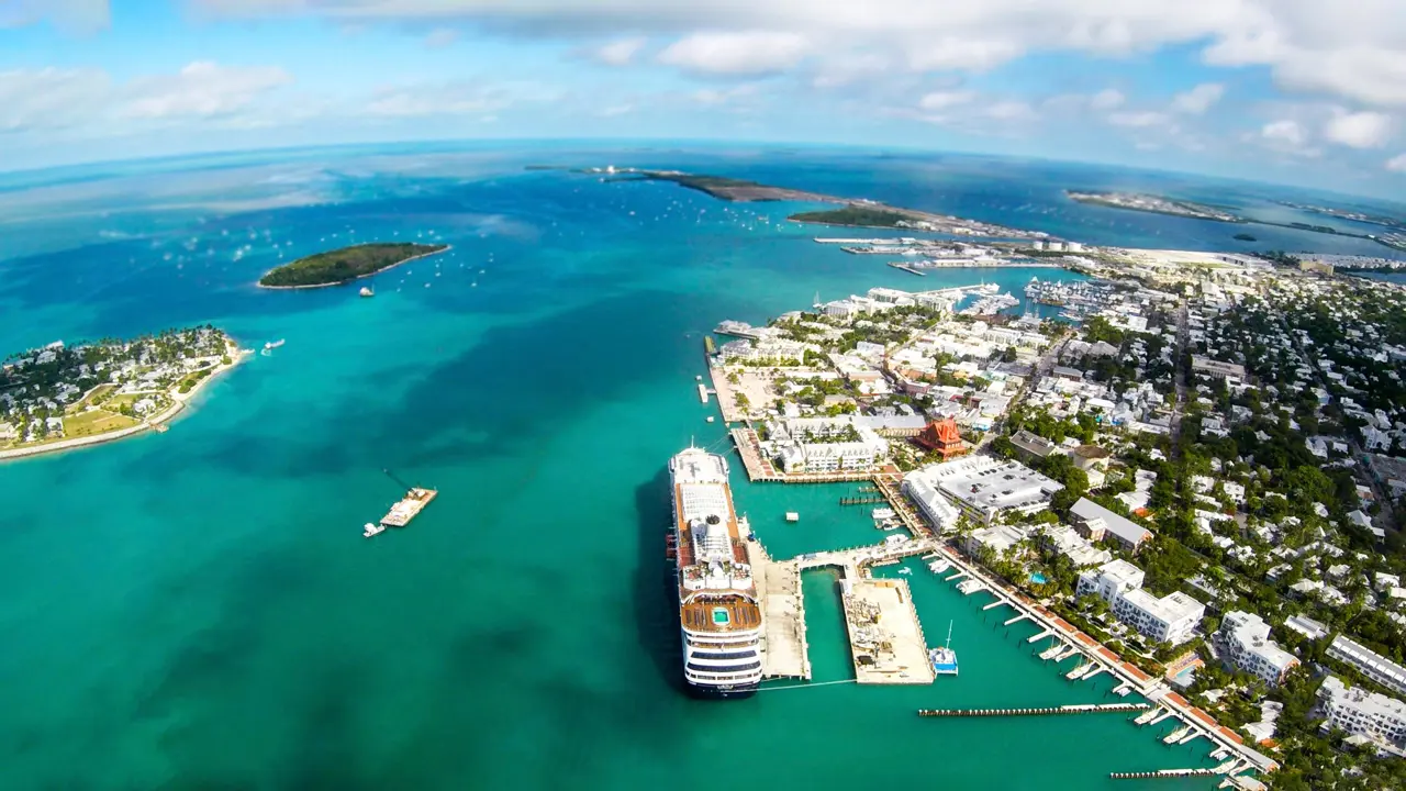 Aerial view of Key West, Florida Keys