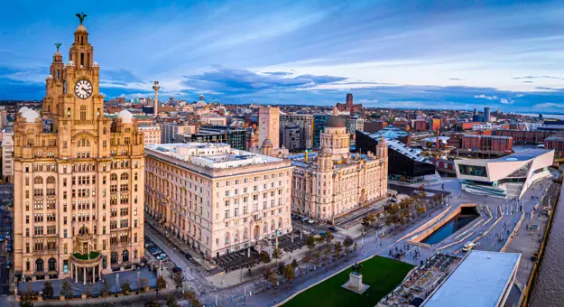 Aerial View Of Liverpool City