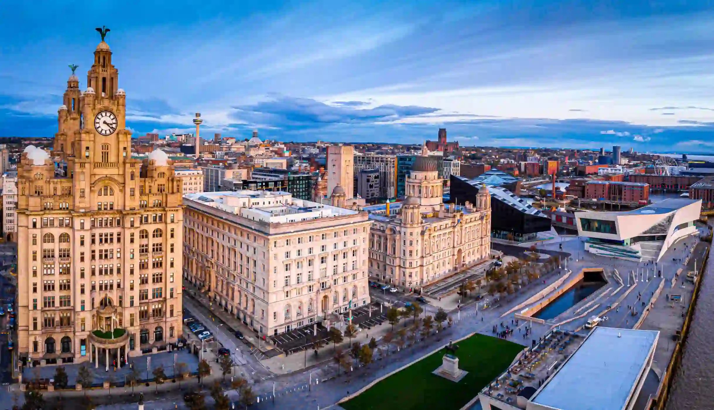 Aerial View Of Liverpool City