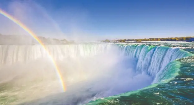 Niagara Falls with rainbow 