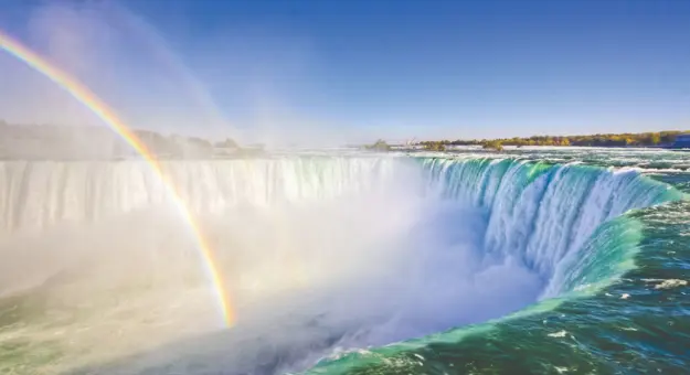 Niagara Falls with rainbow