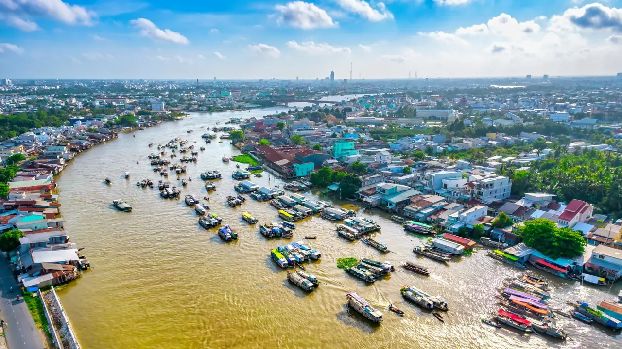 Cai Rang floating market, Mekong Delta, Can Tho, Vietnam