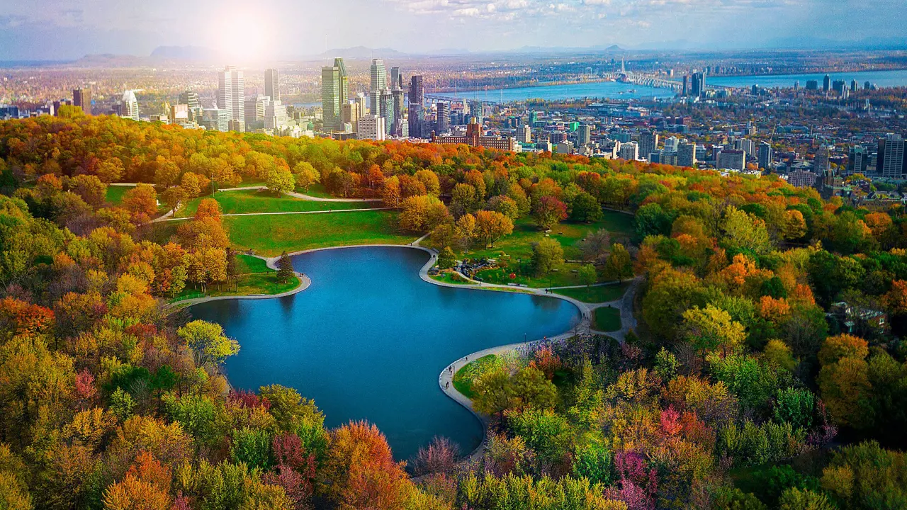 Aerial View of Montreal Canada