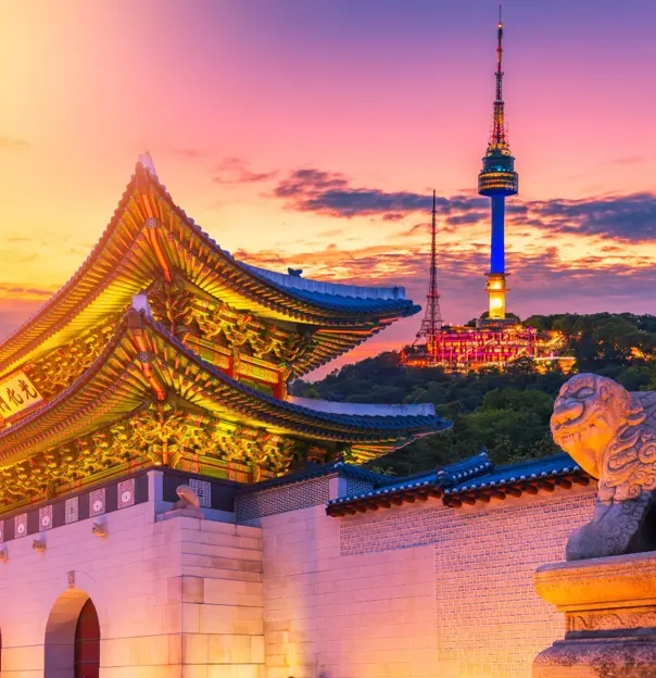 Gyeongbokgung And Seoul Tower, South Korea