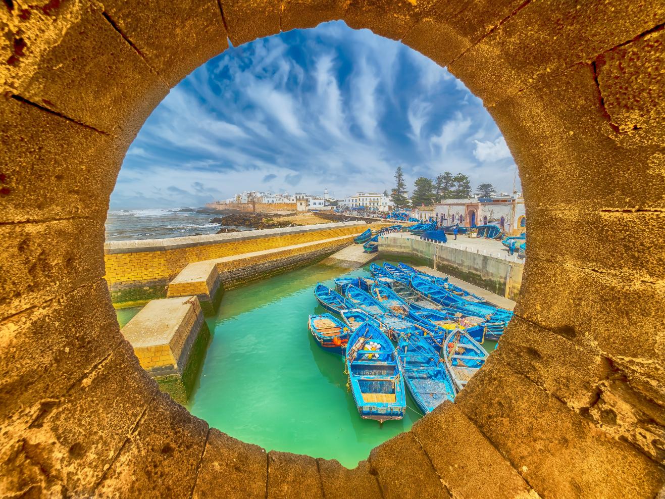 Sh 2198863553 Old Fortress And Fishing Port Of Essaouira, Morocco