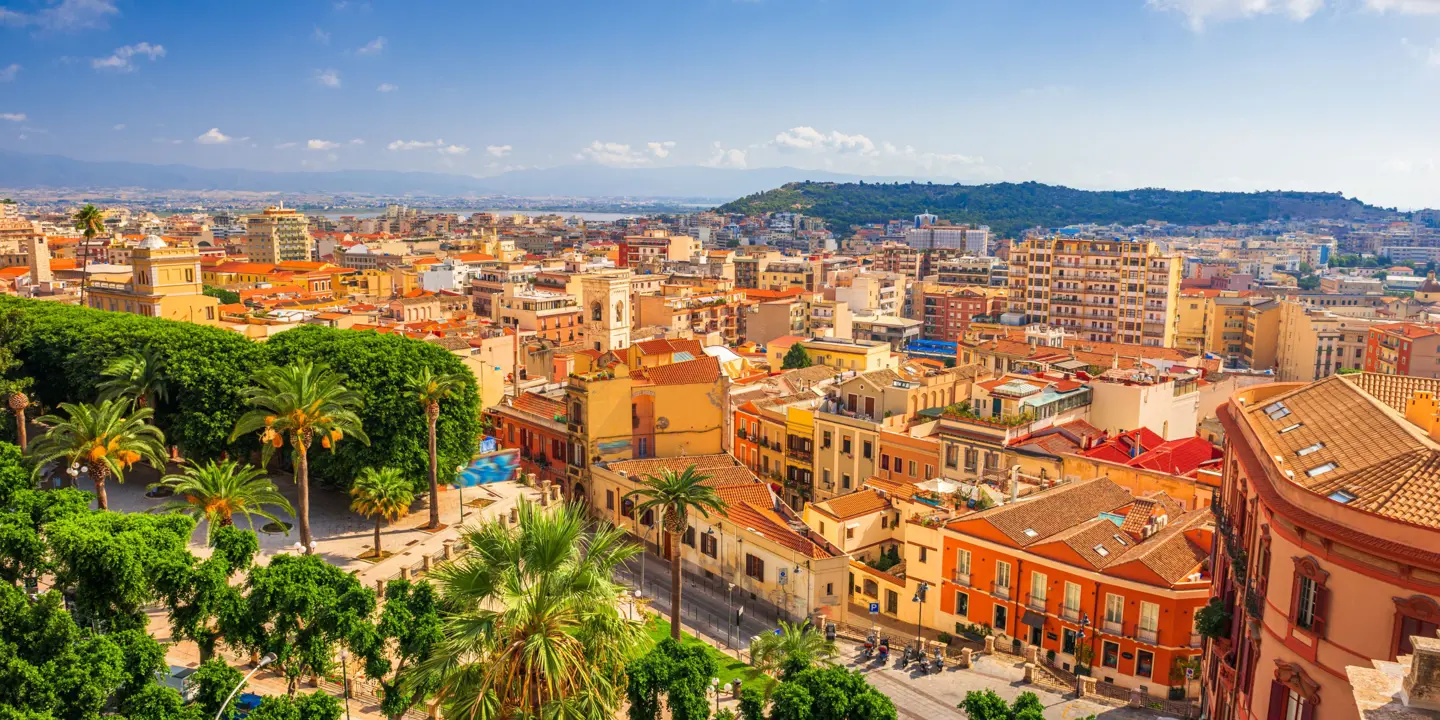 View Overlooking Cagliari Sardinia, Italy