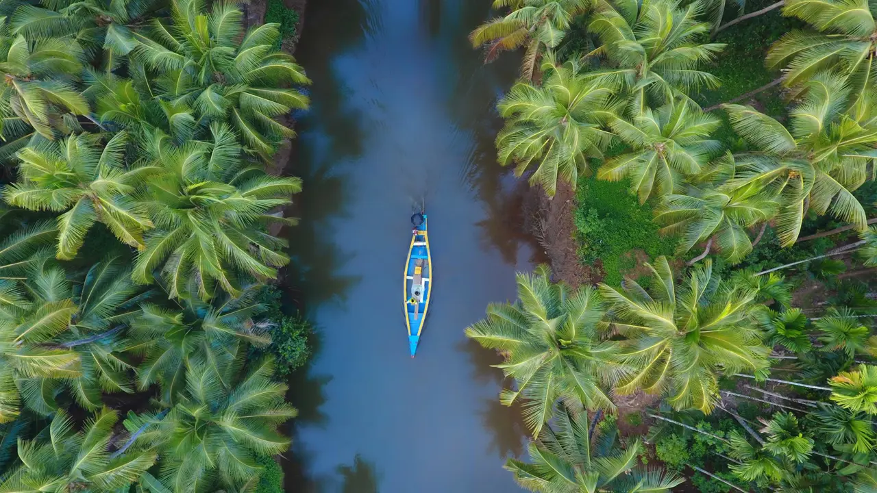 Kerala Waterways, aerial view