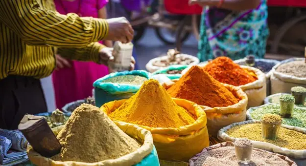 Indian market spices