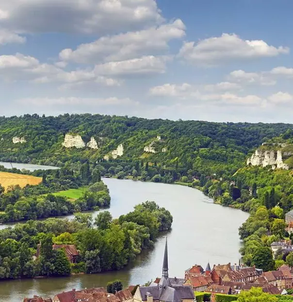 Sh 389272858 River Seine And Les Andelys Normandy France