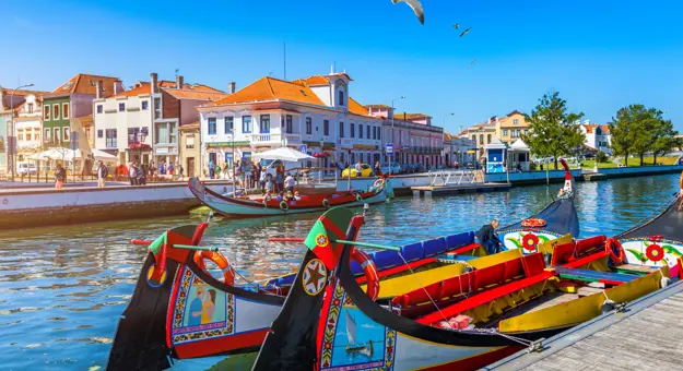 Traditional Coloured Boat, Aveiro, Portugal 