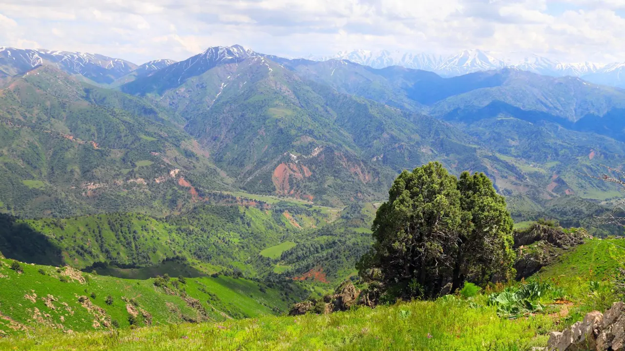 View of Chimgan Mountains, Tashkent region