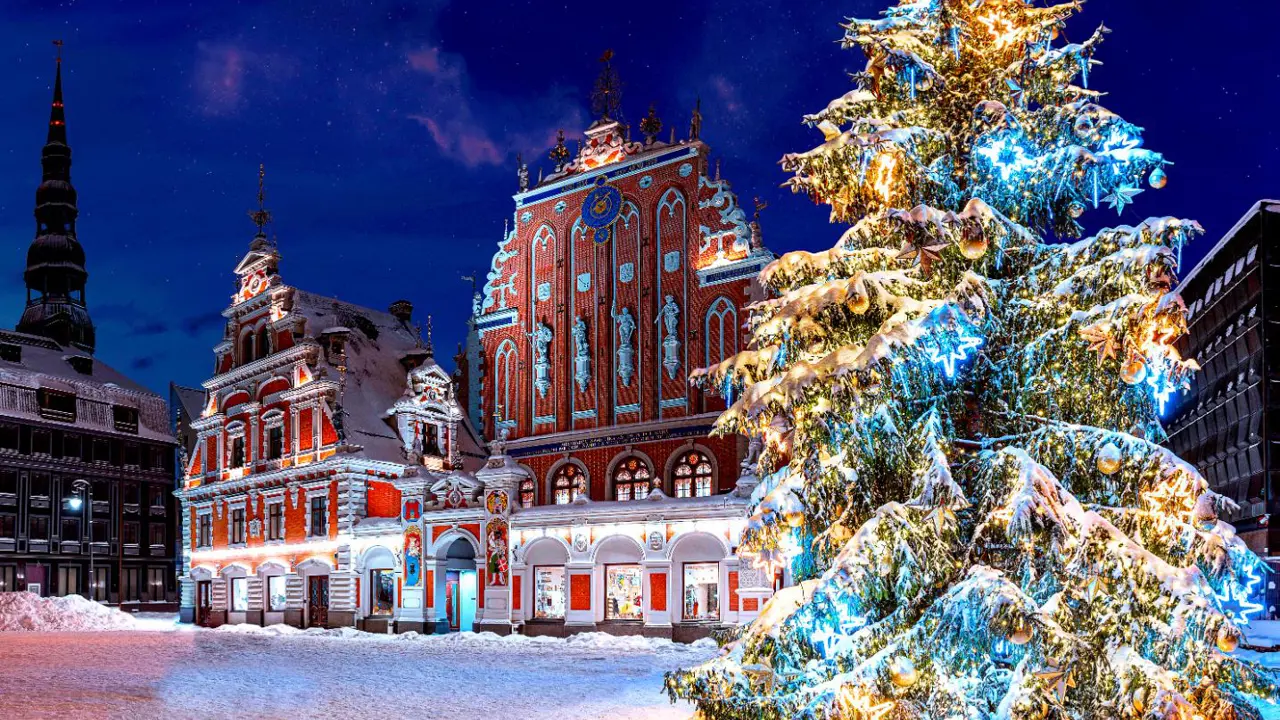 House of the Blackheads Christmas Tree, Riva, Latvia