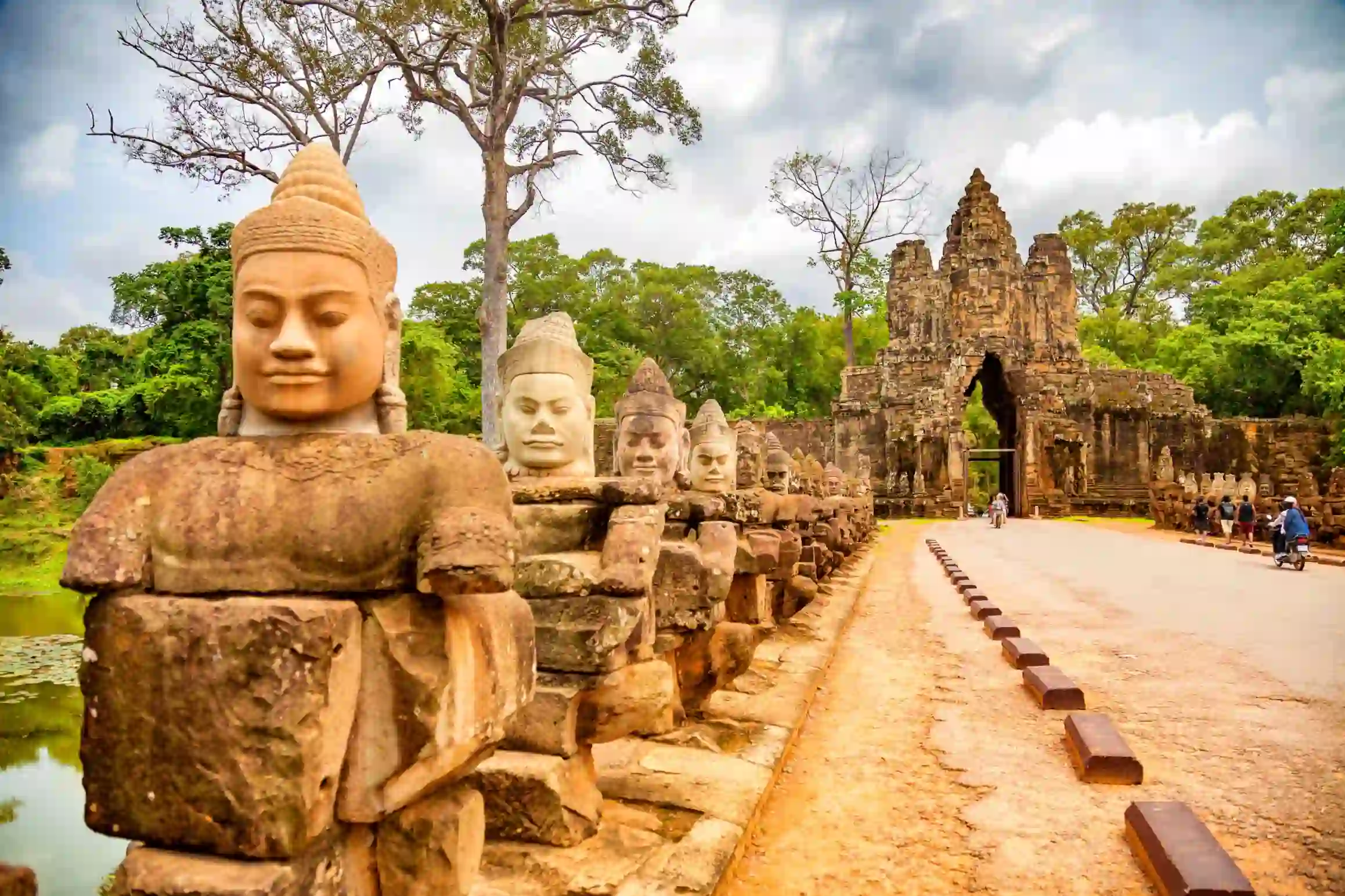 Face statues at Angkor Thom, Cambodia