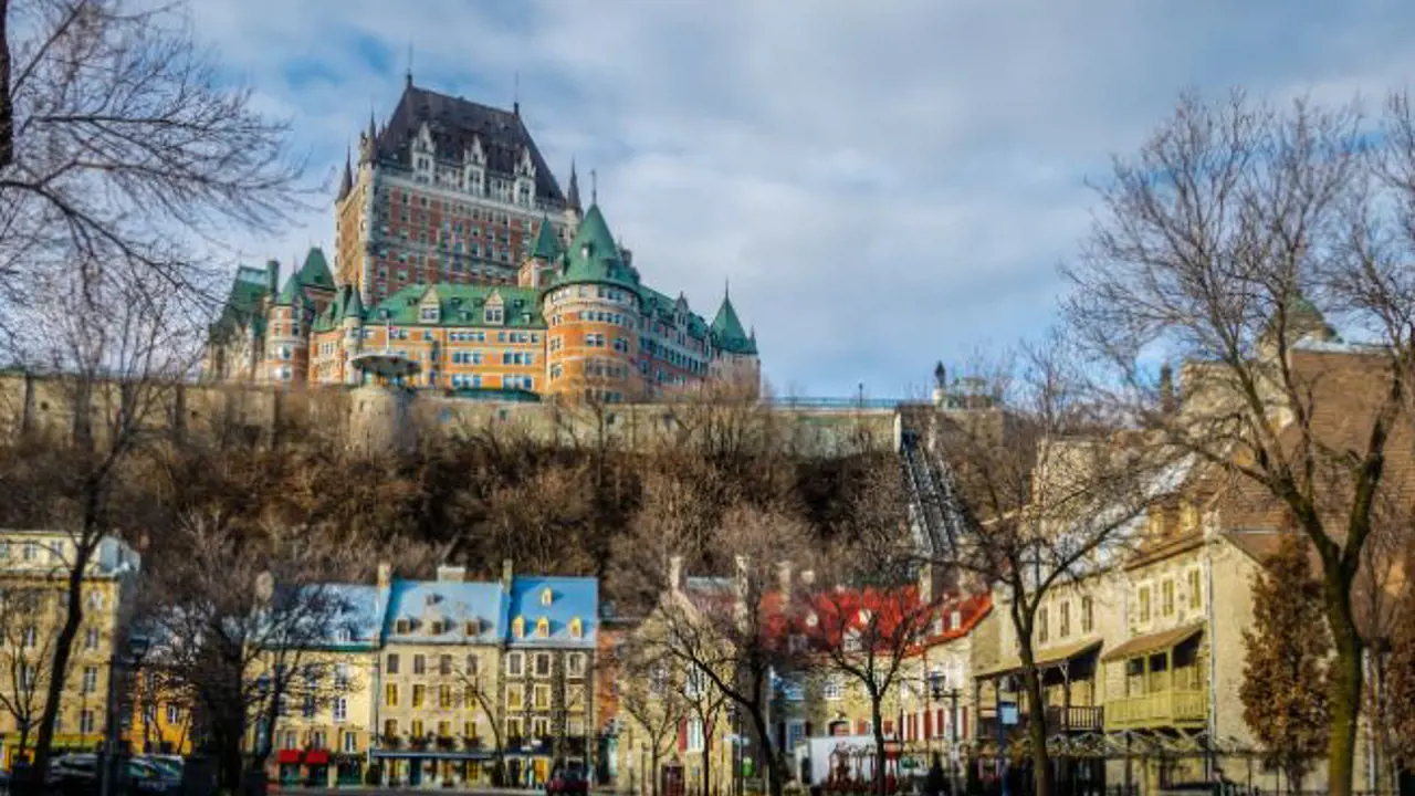 Lower Old Town (Basse-Ville) and Frontenac Castle - Quebec City, Quebec, Canada