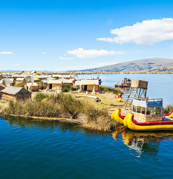 Uros Floating Island Puno Lake Titcaca Peru