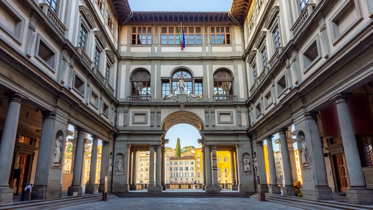 Shot of the Uffizi Gallery in Florence
