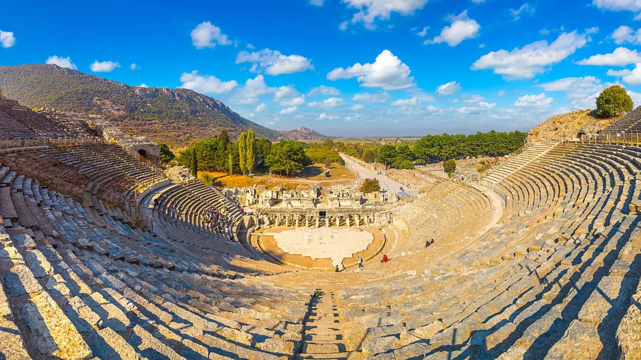 Amphitheater In Ancient City Ephesus, Turkey