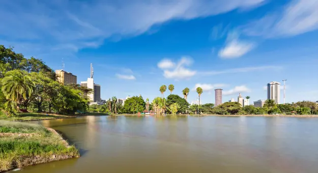 National Park In Nairobi With City In The Background