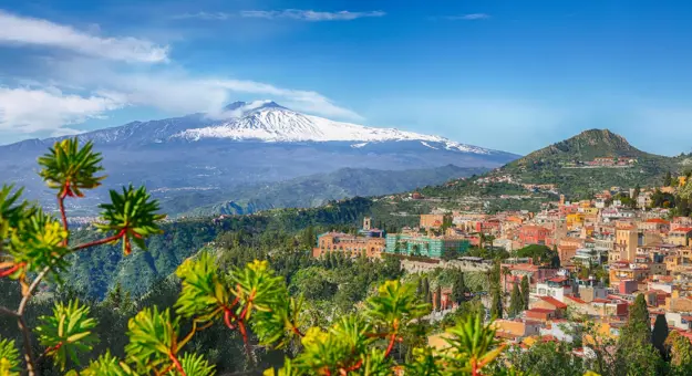 Mount Etna Aerial Shot Italy