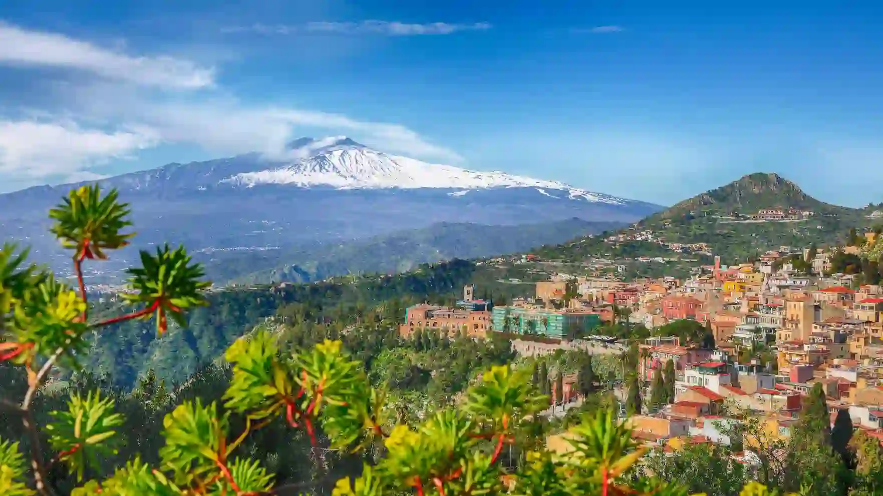 Mount Etna aerial view, Sicily, Italy