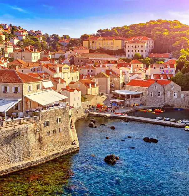 A coastal view of Dubrovnik, Croatia