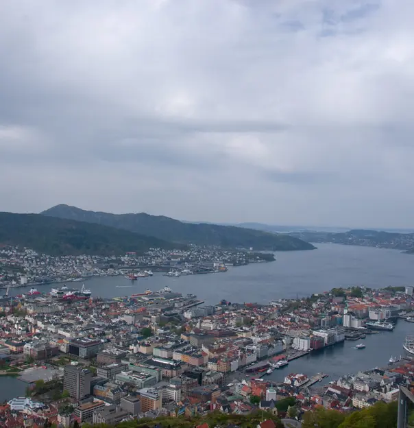 Fløyen Funicular In Bergen