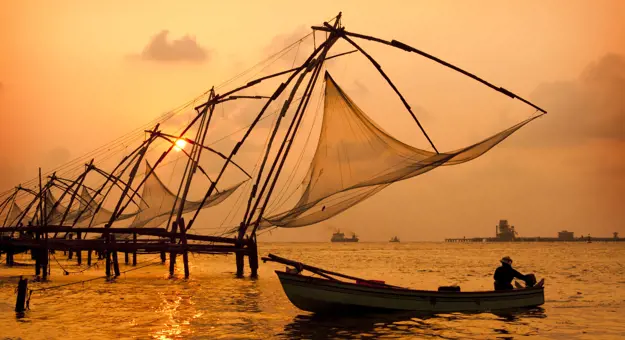 Chinese Fishing Nets Cochin Kochi Kerala India