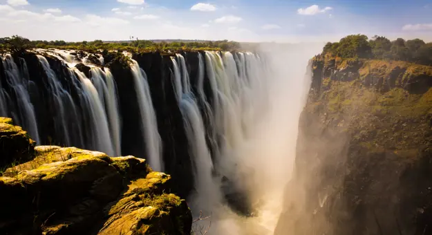 Aerial Shot of Victoria Falls in Zimbabwe