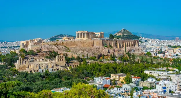 Panorama view of Acropolis, Athens, Greece