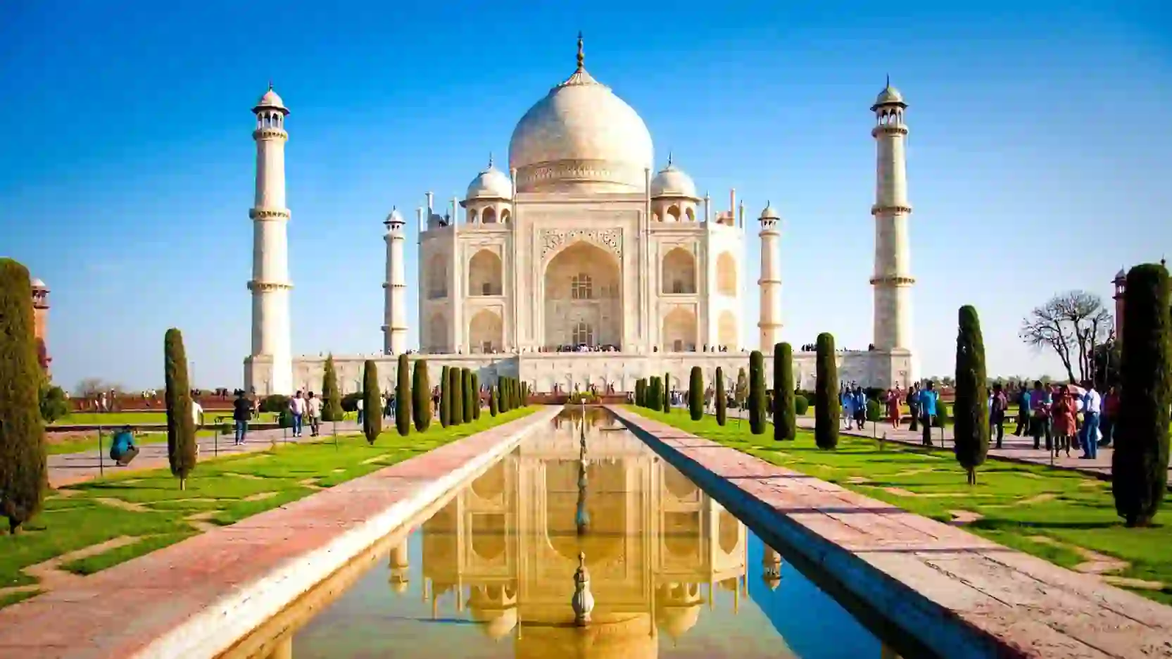 Exterior of Taj Mahal in India